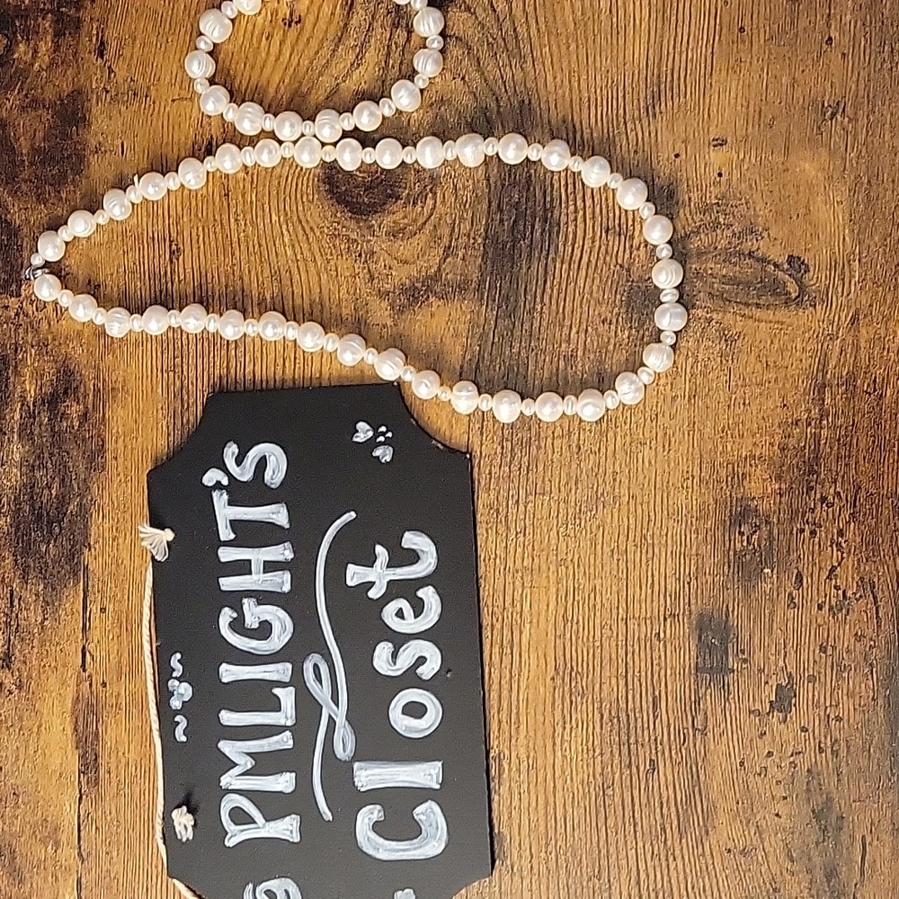 Costume Pearl Necklace and Bracelet Set